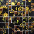2017 China supplier Foshan ktv room interior design golden select glass and aluminum mosaic wall tiles WM13